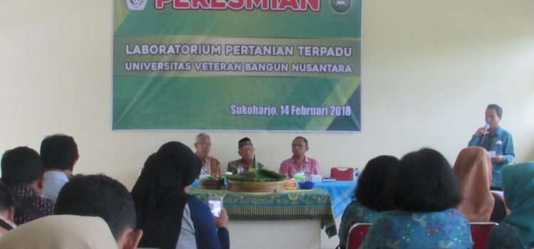 PPP Veteran Resmikan Laboratorium Pertanian Terpadu Univet Bantara